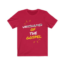 Load image into Gallery viewer, "Unashamed of the Gospel" Unisex Jersey Short Sleeve Tee