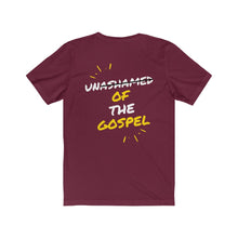 Load image into Gallery viewer, "Unashamed of the Gospel" Unisex Jersey Short Sleeve Tee