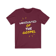 Load image into Gallery viewer, "Unashamed of the Gospel" Unisex Jersey Short Sleeve Tee