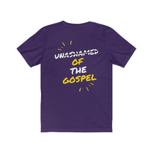 Load image into Gallery viewer, "Unashamed of the Gospel" Unisex Jersey Short Sleeve Tee