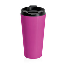 Load image into Gallery viewer, Pink "Saved By Grace" Stainless Steel Travel Mug