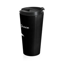 Load image into Gallery viewer, Black "Saved By Grace" Stainless Steel Travel Mug